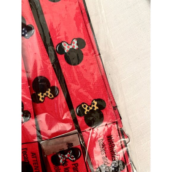 Disney Minnie Mouse Suspenders Womens One Size Red Clip End - Picture 8 of 12